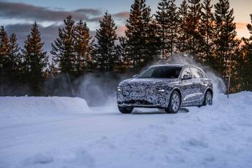 Put through its paces: Audi tests the production-oriented Q6 e-tron prototype in the far north