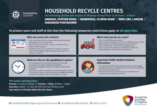 Council confirms when Banbridge recycling centre will reopen