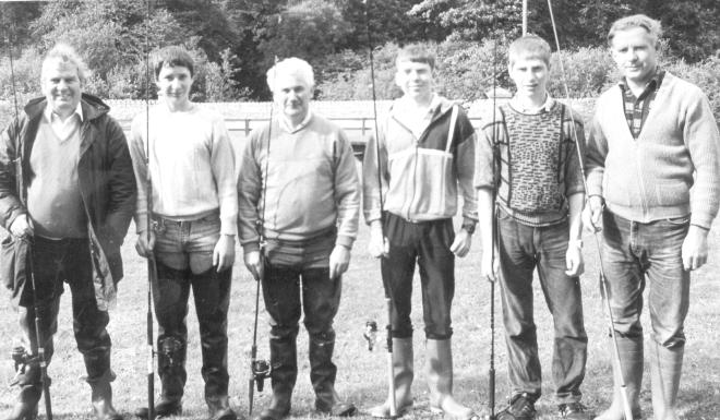 Competitors who took part in a fishing competition organised by Kilkeel Angling Club at the White Water River were (from left) Jim Rafferty, Stephen I
